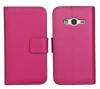 Samsung Galaxy Ace 4 - Leather Wallet Case Pink (OEM)